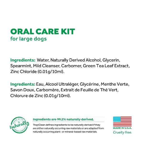 Tropiclean Comprehensive Oral Care Kit for Large Dogs - Fresh Breath Formula