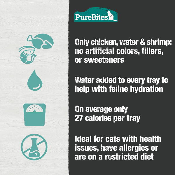 PureBites Premium Mixers for Cats: Delectable Chicken Breast and Wild-Caught Shrimp Blends