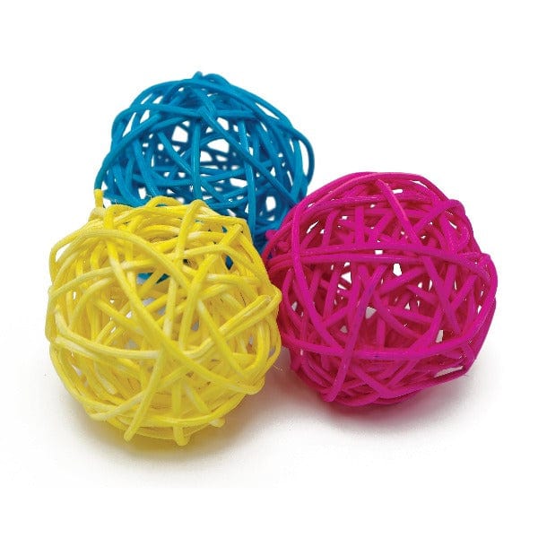 Living World Nibblers Colorful Willow Chew Balls - Ideal Chew Toys for Small Animals