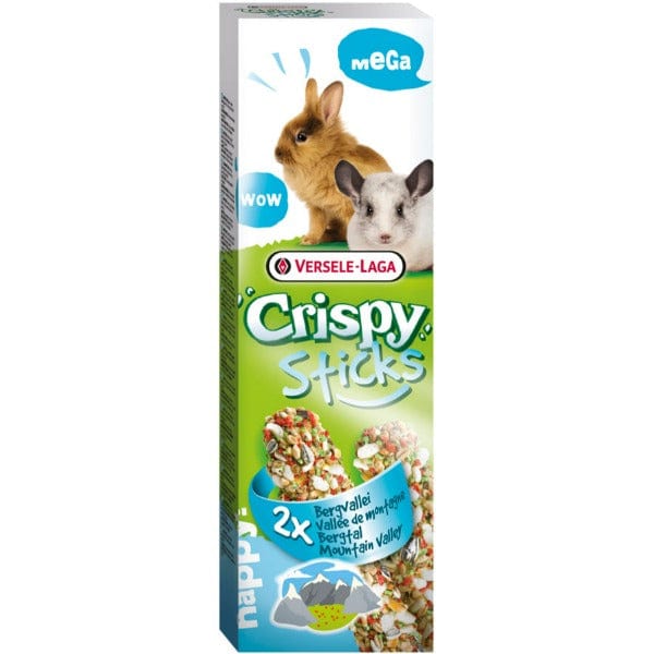 Versele-Laga Oven-Baked Crispy Megasticks Snack for Pet Rabbits and Chinchillas with Mountain Valley Flavor