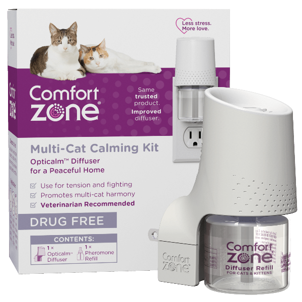 Comfort Zone Multi-Cat Pheromone Diffuser Kit for Peaceful Feline Coexistence