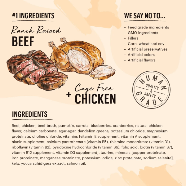 The Honest Kitchen Grain - Free Beef & Chicken Pate Wet Cat Food (Special Order)