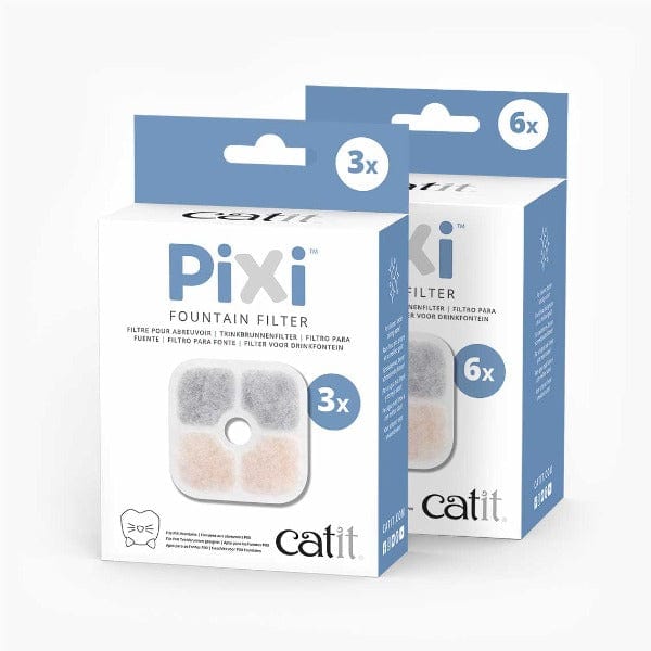 Catit PIXI Triple - Action Drinking Fountain Filters for Cats (3 - Pack & 6 - Pack Available)