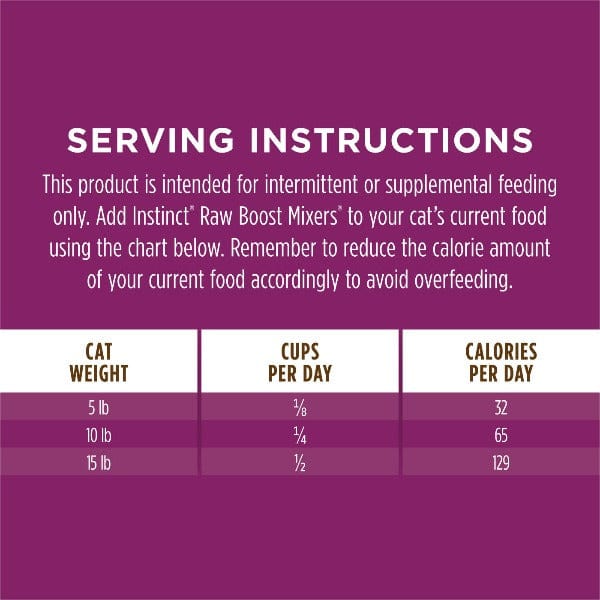 Instinct Raw Boost Freeze - Dried Multivitamin Mixers for Adult Cat Food Toppers, 5.5 - ounce Package