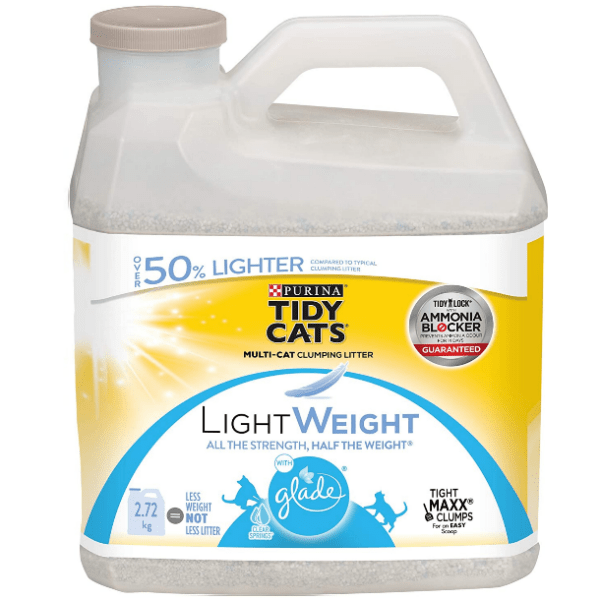 Tidy Cats Lightweight Clumping Cat Litter with Glade Clear Springs Scent for Odor Control