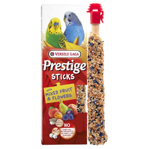 Versele-Laga Prestige Baked Seed Sticks with Mixed Fruit and Flowers for Small Parakeets and Parrots