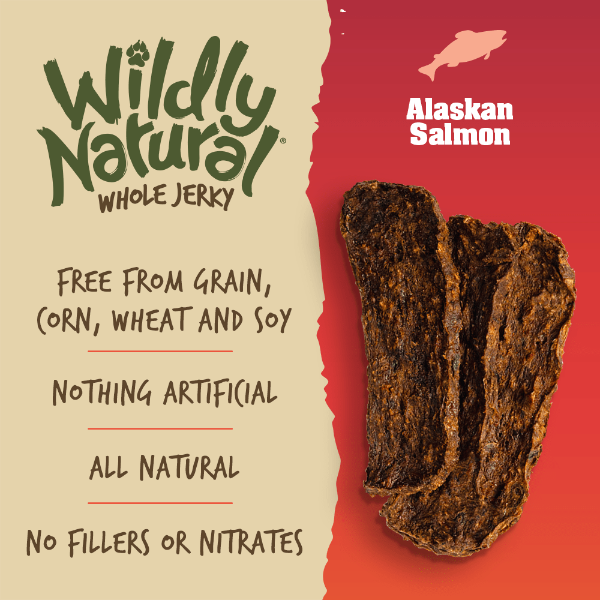 USA-Sourced Wildly Natural Whole Alaskan Salmon Jerky Dog Treats