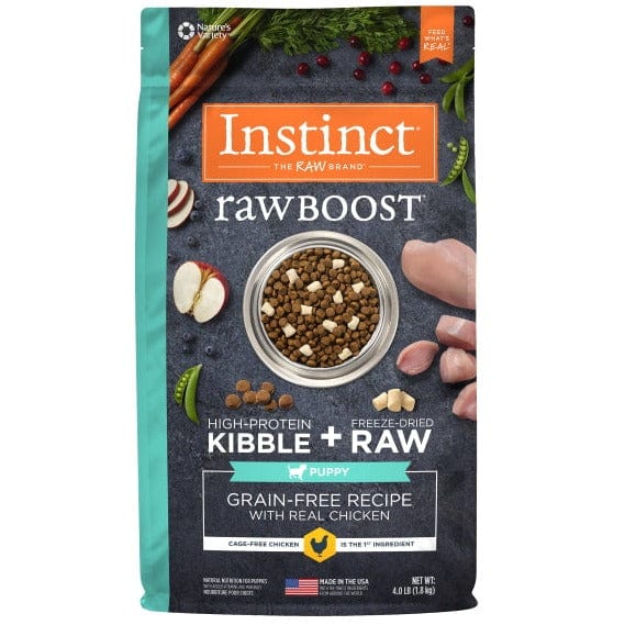 4lb Instinct Raw Boost Puppy Dry Food with Real Cage - free Chicken