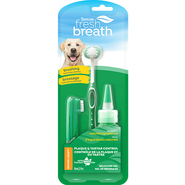 Tropiclean Comprehensive Oral Care Kit for Large Dogs - Fresh Breath Formula