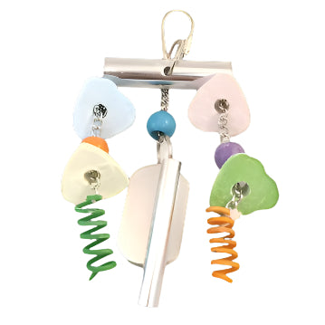 Tweeters Colorful Curly Bird Teaser Toy for Active Feathered Friends