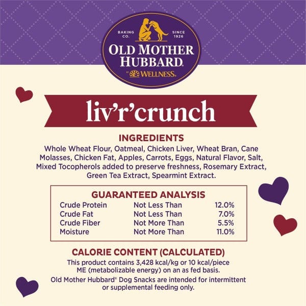 Wellness Old Mother Hubbard Mini Oven-Baked Liv'R'Crunch Dog Biscuits