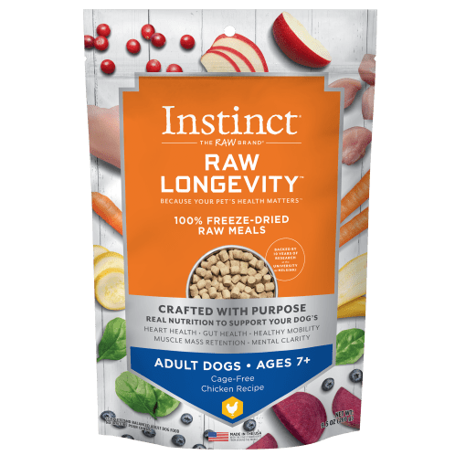 Instinct Raw Longevity Freeze - Dried Chicken Recipe for Adult Dogs 7+