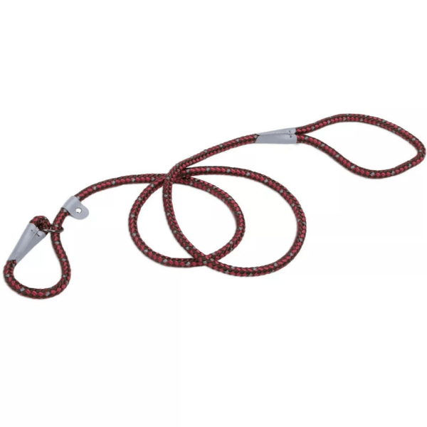 K9 Explorer Reflective Braided Rope Slip-style Dog Walking Leash with Enhanced Visibility