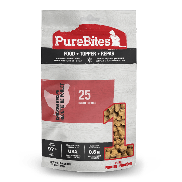 PureBites Freeze - Dried Single - Protein Chicken Recipe Cat Food Topper: A Premium Dietary Option for Feline Friends