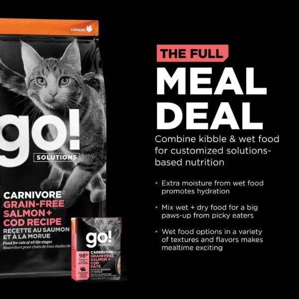 Go! Solutions Grain-Free Dry Cat Food: Salmon & Cod Recipe