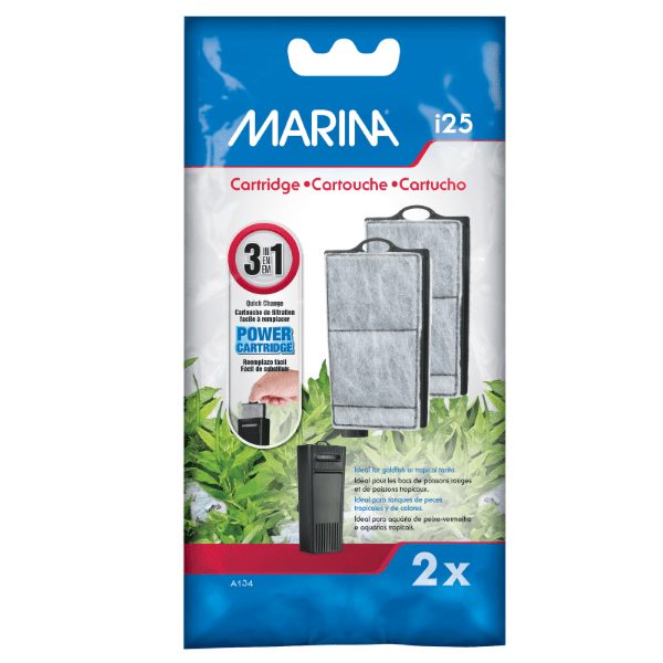 Marina i25 Internal Filter 2-Pack Refill Cartridge for Cleaner Aquariums