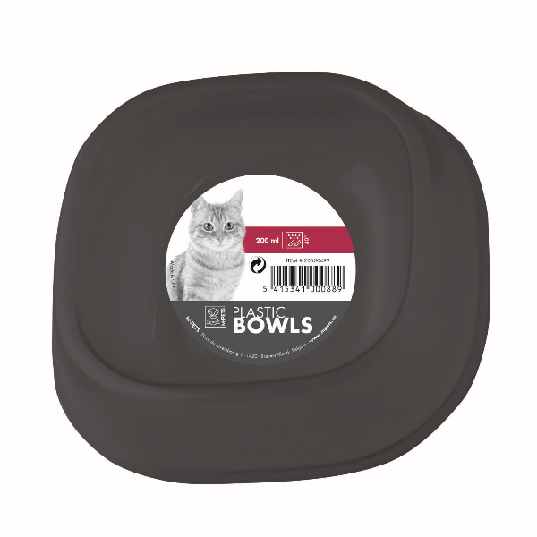 Stylish M-PETS Plastic Cat Bowl for Easy Cleaning