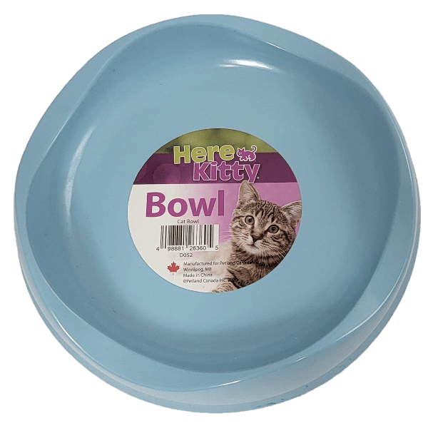 Stylish Here Kitty Bamboo Bowl for Feeding Your Feline Companions