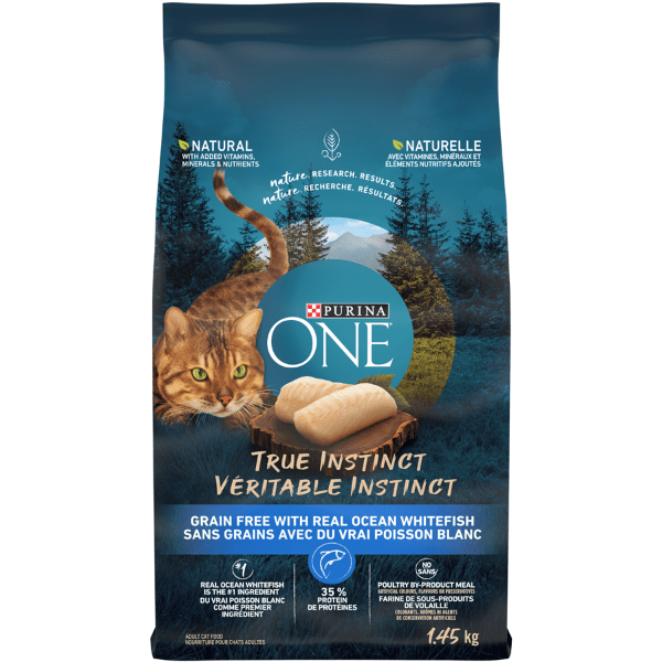 Purina ONE True Instinct Grain-Free Dry Cat Food with Real Ocean Whitefish, 1.45kg