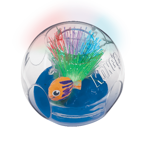 KONG Glow-in-the-Dark Bat-A-Bout Aquarium Cat Toy for Endless Fun