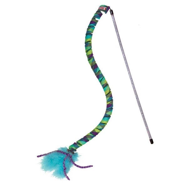 KONG Glittery Curlz Teaser Wand Cat Toy for Endless Play