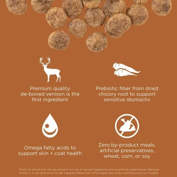 Go! Solutions Grain-Free Venison Dry Dog Food, 22lb for Sensitive Diets