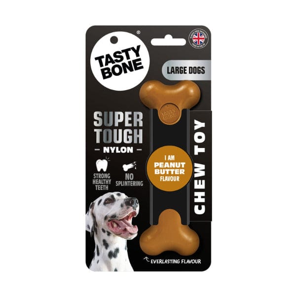 Delicious TastyBone Nylon Dog Chew Bone with Peanut Butter Flavour