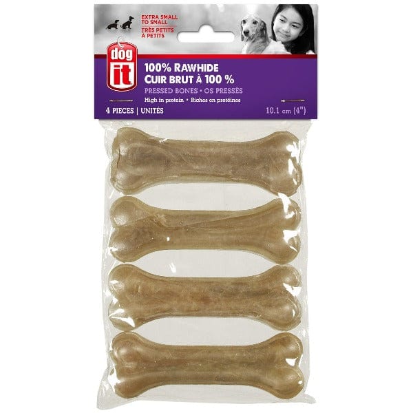 Dogit All - Natural Pressed Rawhide Chew Bones for Canines
