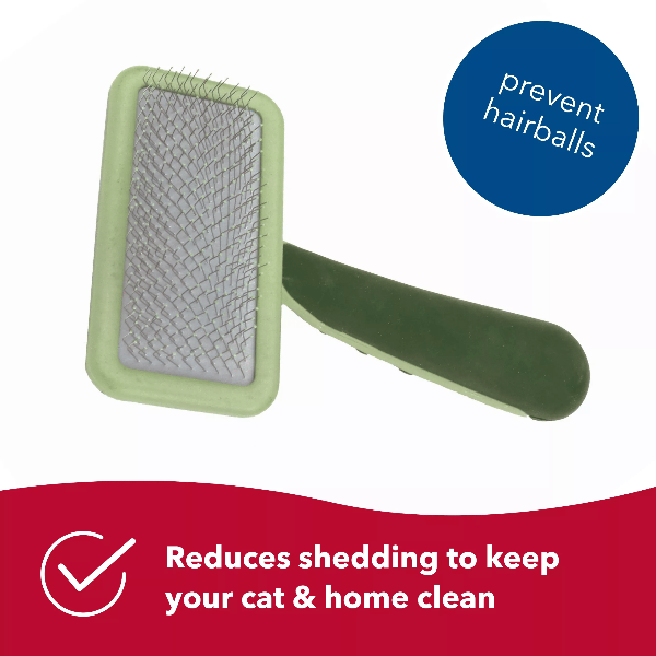 Safari Soft Cat Slicker Brush for All Coat Types, Comfort-Grip