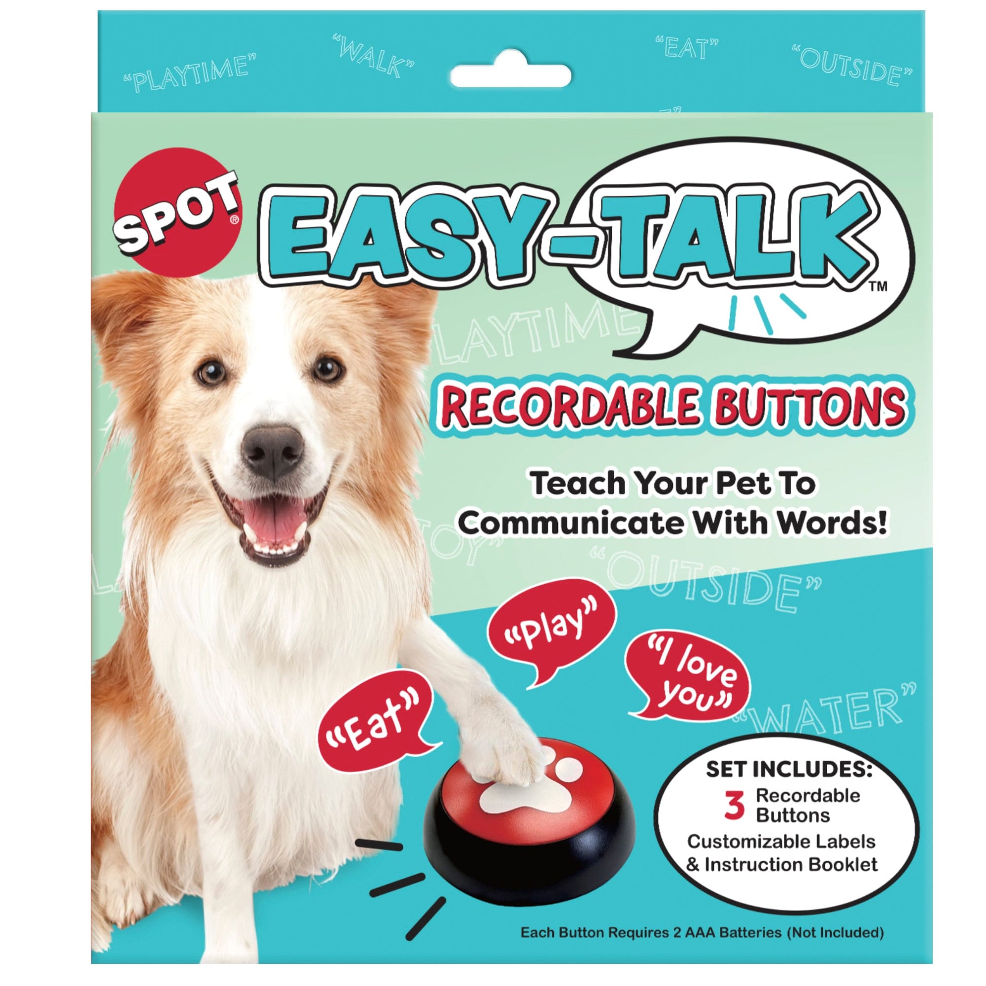 Spot Easy-Talk Voice-Recordable Communication Buttons for Dogs and Cats