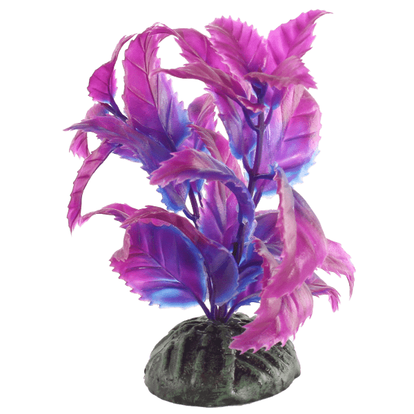 Pink & Purple Ivy Style Plastic Betta Fish Plants Set of 4