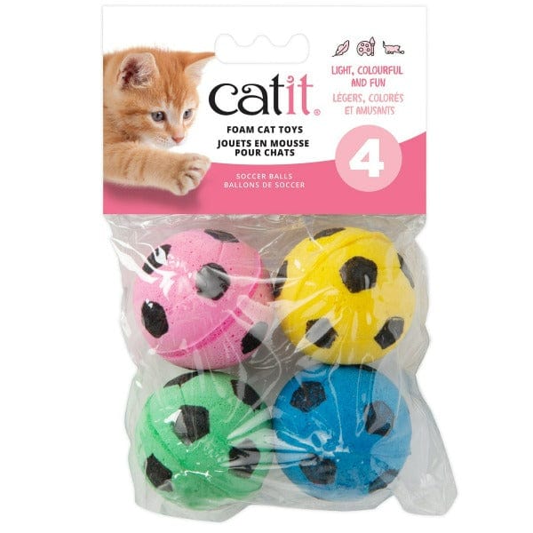 Colorful Catit Foam Soccer Balls - Ideal Toy for Cats