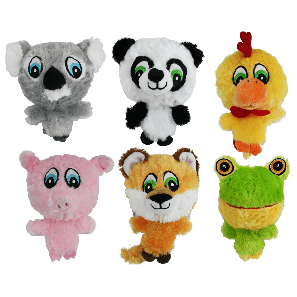 Multipet Assorted Plush Knobby Noggins Dog Toys for Your Furry Friends