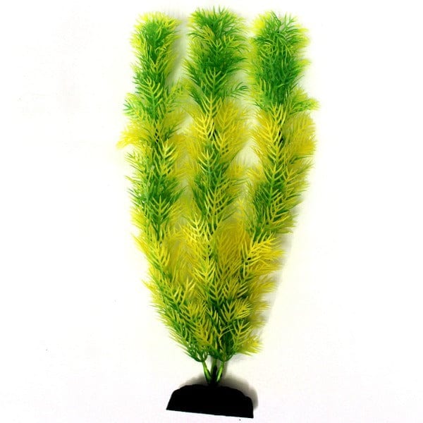 Green Cabomba Plastic Aquarium Decorative Fish Gear Plant - Pack of 12