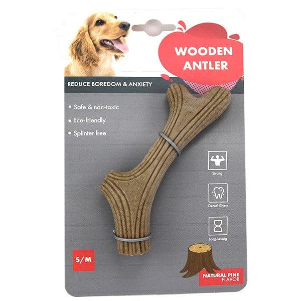 Durable Nylon - Wood Blend Antler Chew Toys for Good Dogs