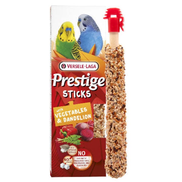 Versele-Laga Prestige Vegetable and Dandelion Seed Sticks - Ideal Snack for Small Parakeets and Small Parrots