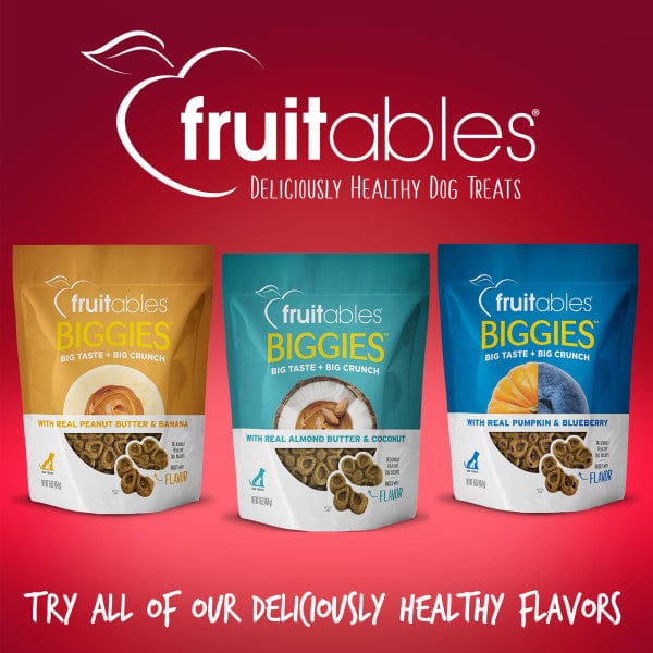 Fruitables Biggies Dog Treats with Crispy Bacon and Apple Flavors