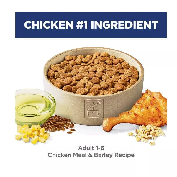 Hill's Science Diet High - Quality Adult Dry Dog Food with Chicken & Barley