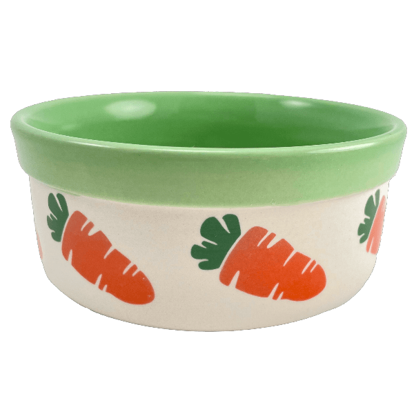 Pet-Safe Moss Hollow Ceramic Carrot-Shaped Bowl for Daily Use