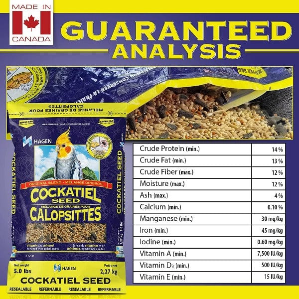 High - Quality Hagen VME Seed Blend for Cockatiels - Staple Diet