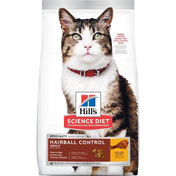 Hill's Science Diet Adult Dry Cat Food - Chicken Recipe for Hairball Control