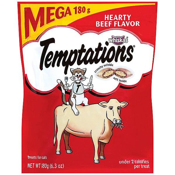 Temptations Low - Calorie Hearty Beef Crunchy - Soft Cat Treats