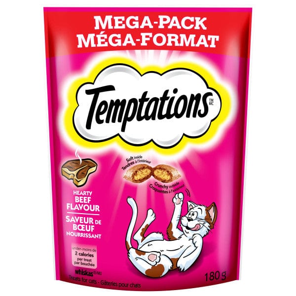 Temptations Low - Calorie Hearty Beef Crunchy - Soft Cat Treats