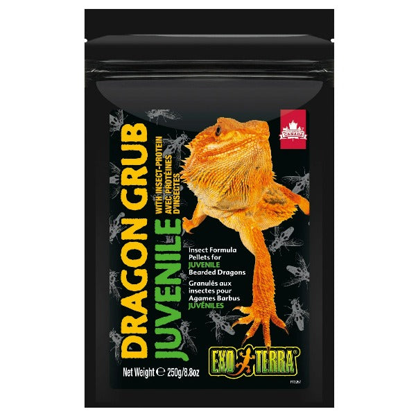 Exo Terra Insect Formula Pellets for Juvenile Dragon Grubs - Premium Reptile Food