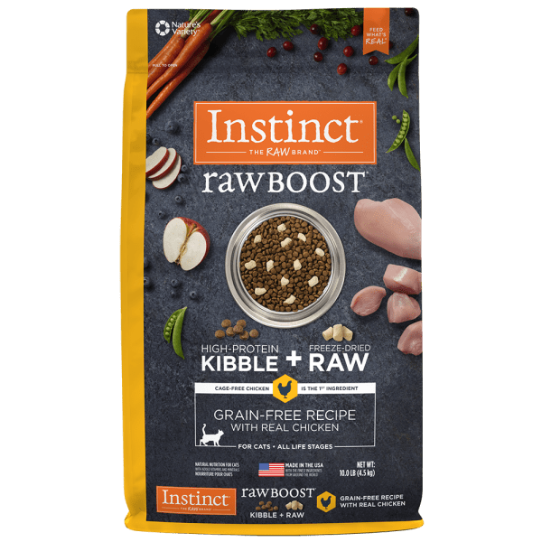 Instinct Raw Boost Dry Cat Food with Cage - free Real Chicken for Optimal Nutrition