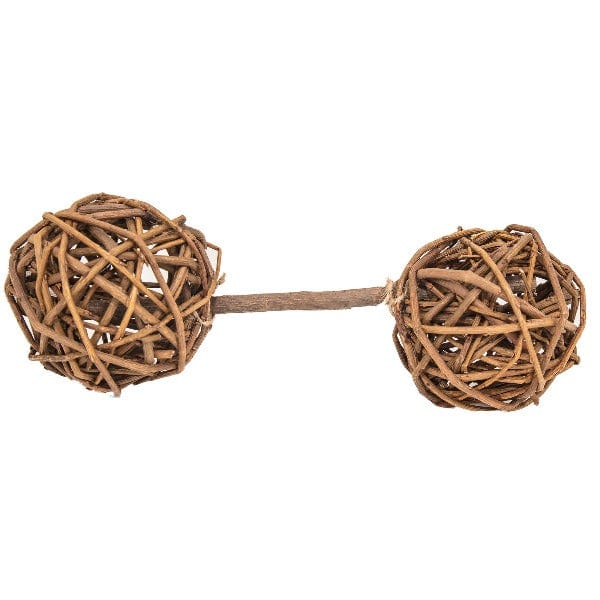 All - Natural Willow Barbell Chew Toy for Small Pets' Endless Fun