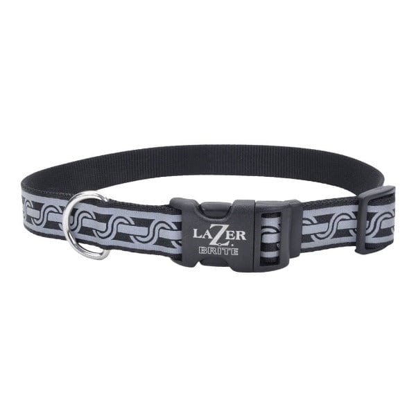 Lazer Brite Reflective Open-Style Adjustable Dog Collar for Enhanced Visibility
