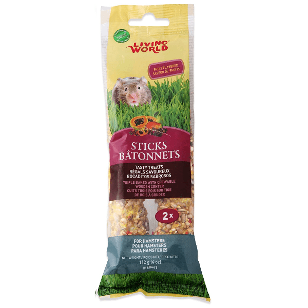 Living World Hamster Treat Sticks with Irresistible Fruit Flavor - Healthy and Nutritious Snacks for Your Furry Friends