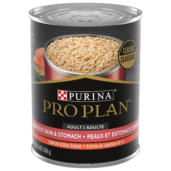 Purina Pro Plan Canned Dog Food: Salmon & Rice for Sensitive Skin and Stomach