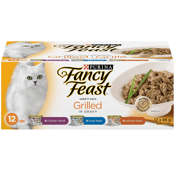 Purina Fancy Feast Variety Pack of Grilled in Gravy Canned Wet Cat Food